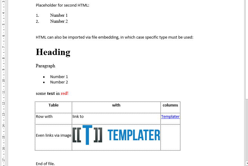 Resulting document