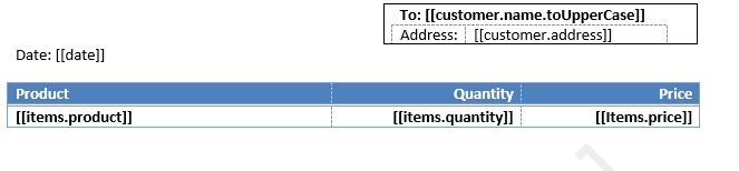 Invoice template