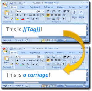 Templater example: a carriage