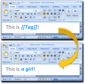 Templater example: a girl