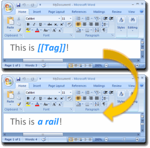 Templater example: a rail