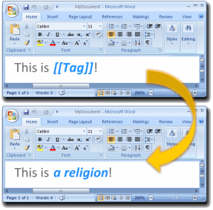 Templater example: a religion