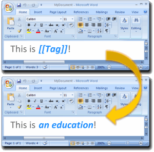 Templater example: an education